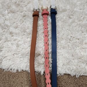 LC Lauren Conrad Brown, Pink, and Blue Belts